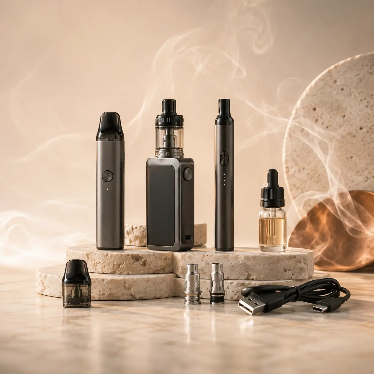 E-Zigaretten, Pod-Systeme, Verdampfer und Liquid für Einsteiger